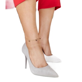 Szürke magassarkú, bőr betéttel Amedie Szürke magassarkú, bőr betéttel Amedie