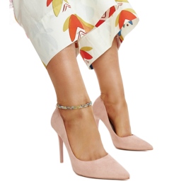 Rózsaszín magassarkú, bőr betéttel Amedie Rózsaszín magassarkú, bőr betéttel Amedie