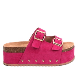 Galzai Fuchsia parafa platform papucs rózsaszín Galzai Fuchsia parafa platform papucs rózsaszín