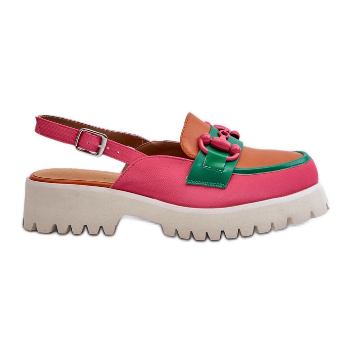 S.Barski Női lapos sarkú szandál díszítéssel, narancssárga D&amp;A MR38-656