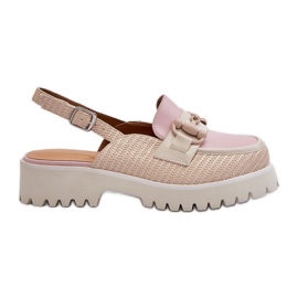 S.Barski Női lapos sarkú szandál díszítéssel bézs D&amp;A MR38-656