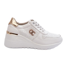 S.Barski Női bőr cipők, fehér D&amp;A LR810