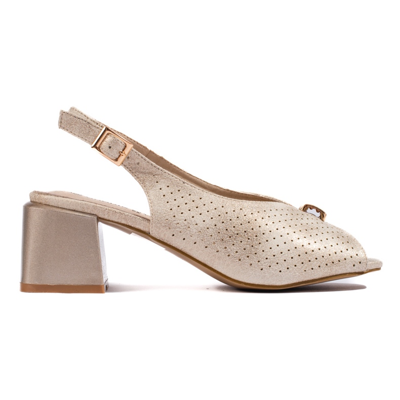 Goodin Elegáns arany magas sarkú szandál aranysárga