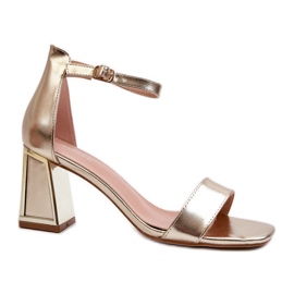 Arany Pholia magas sarkú szandál aranysárga