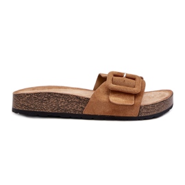 Női Eco Velúr Camel Laeltia Flip-Flops csattal barna Női Eco Velúr Camel Laeltia Flip-Flops csattal barna
