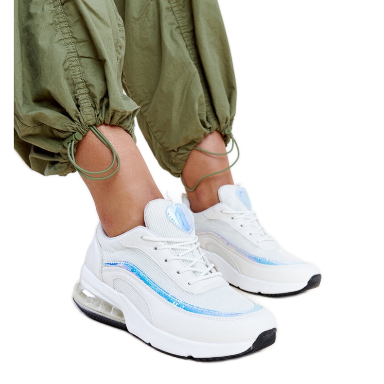 Fehér tornacipő Jelek hologrammal