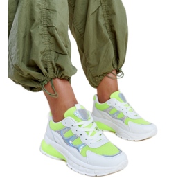 Fehér és zöld tornacipő vastag Matea talppal Fehér és zöld tornacipő vastag Matea talppal