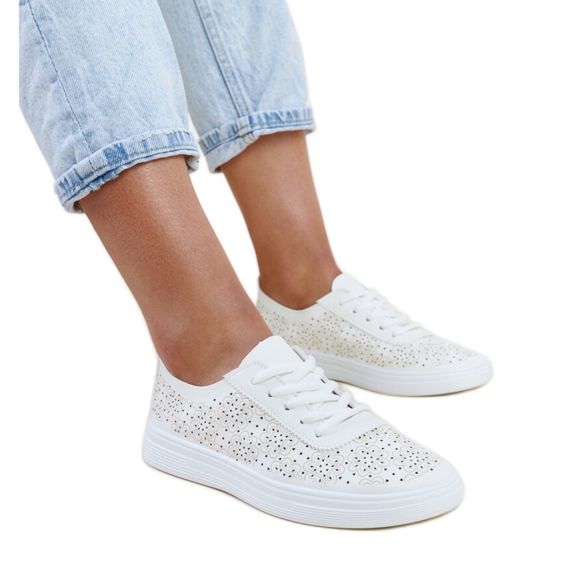 Fehér Whitley öko bőr tornacipő