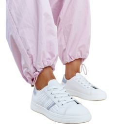 Fehér és ezüst színű eko bőr tornacipő a Berdine-től Fehér és ezüst színű eko bőr tornacipő a Berdine-től