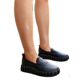 Fekete cipő masszív Teska talppal Fekete cipő masszív Teska talppal