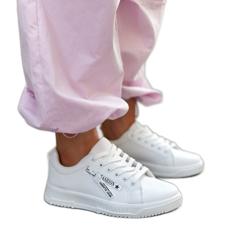 Fehér Brecht öko bőr tornacipő