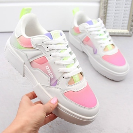 Női többszínű platform sportcipő Big Star NN274359 fehér