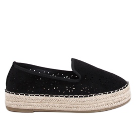 Rigois Black áttört espadrillák fekete