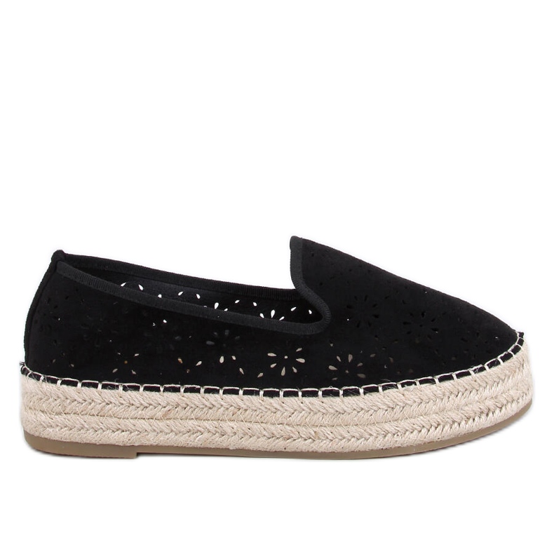 Rigois Black áttört espadrillák fekete