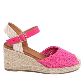 Morelli Fuchsia espadrille ékszandál rózsaszín