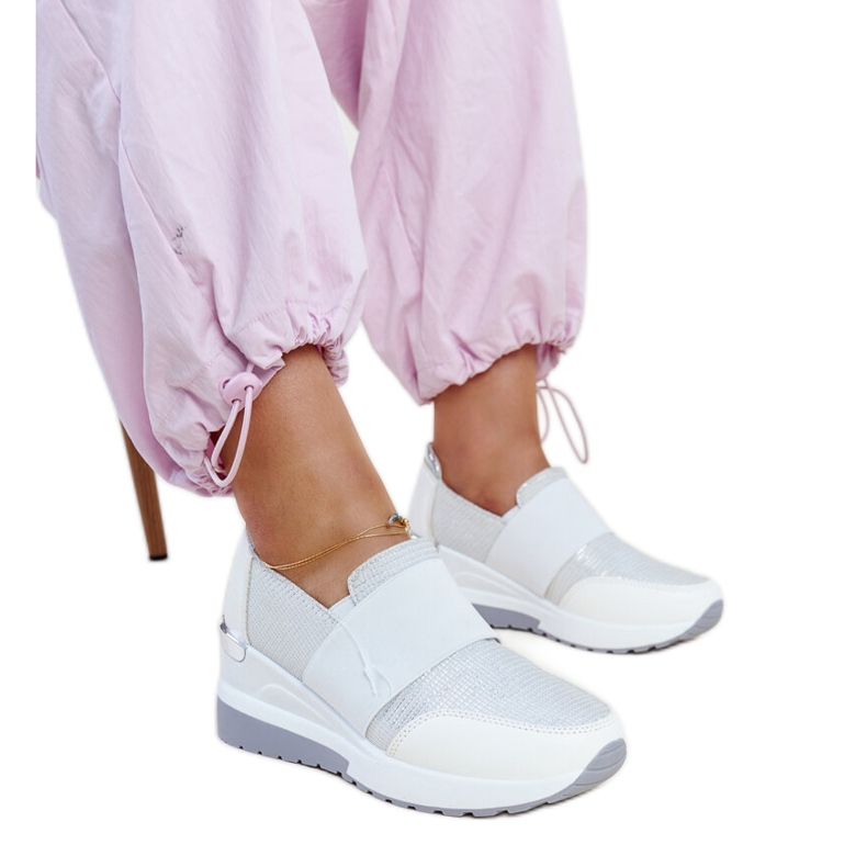 Fehér Kallay wedge tornacipő