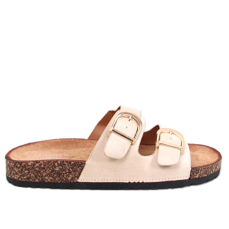 Scholki Byrd Beige parafa papucs bézs