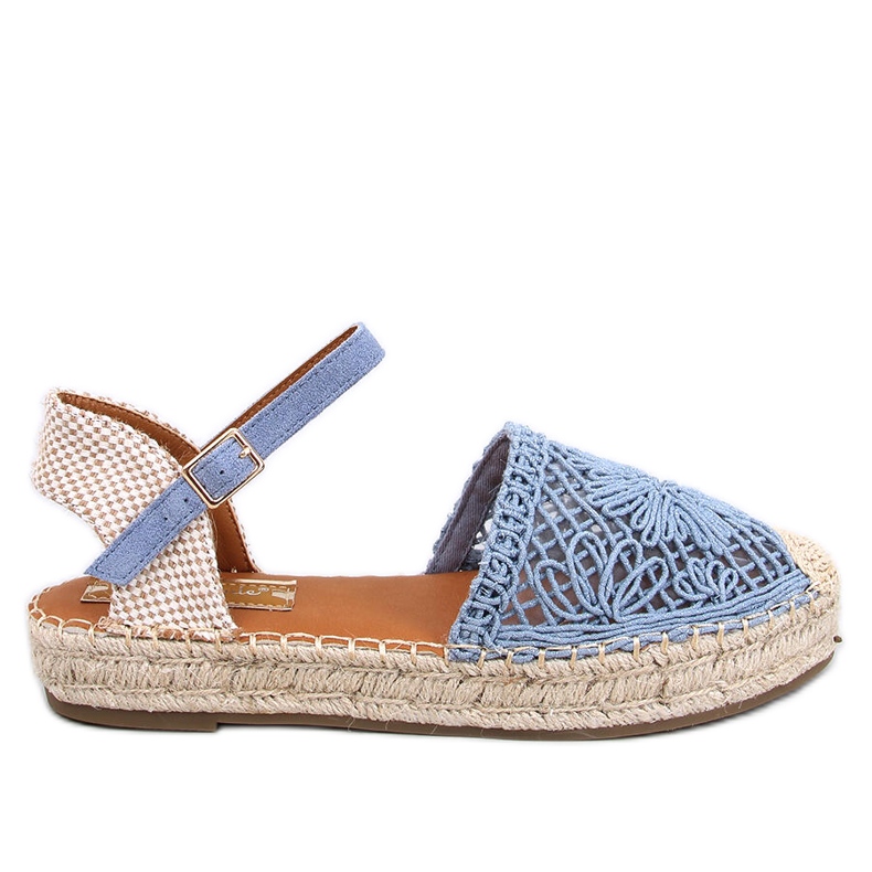 Premat Denim Blue áttört espadrill szandál kék