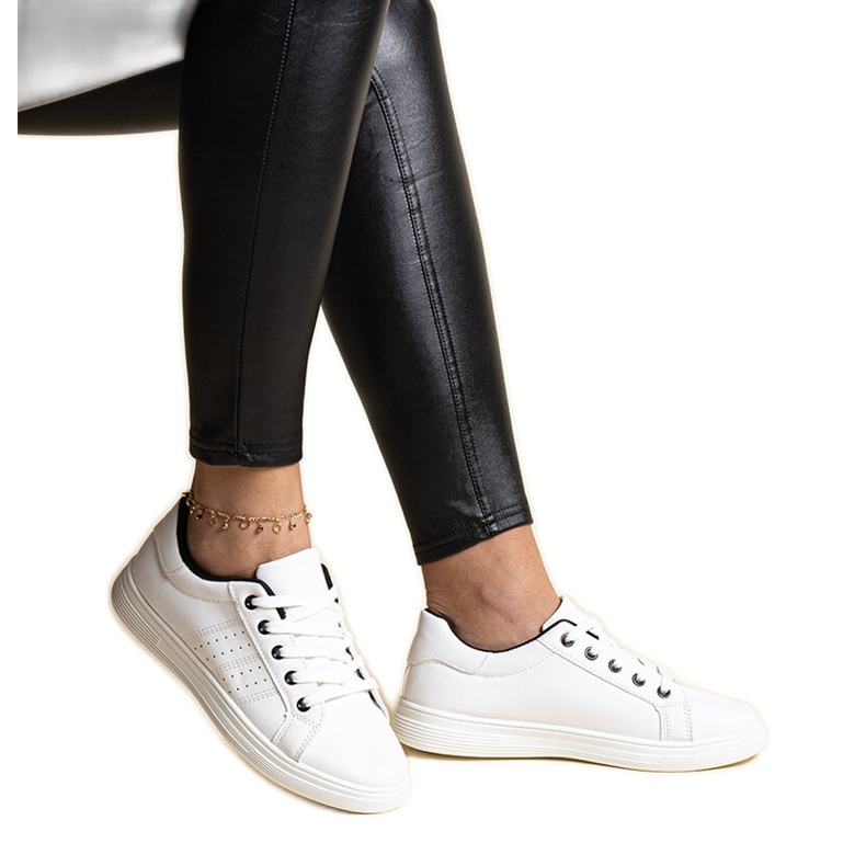 Cathleen fehér öko-bőr tornacipő