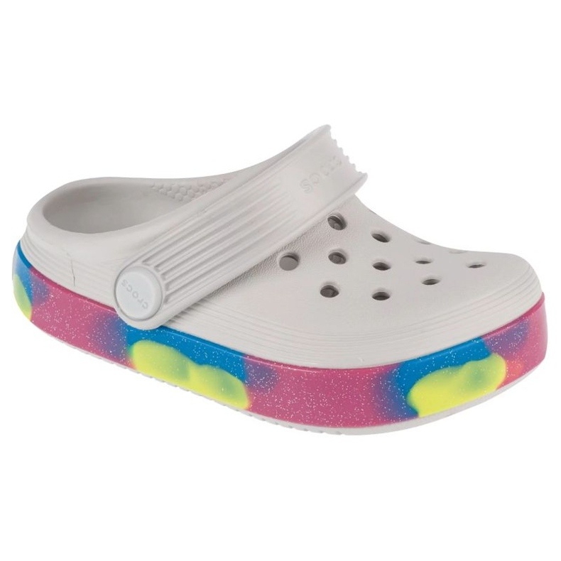 Crocs Off Court Glitter Band Clog T 209717-1FS papucs fehér