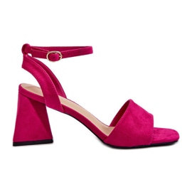 Vinceza Női magassarkú szandál Eco Suede Fuchsia Upttima anyagból rózsaszín
