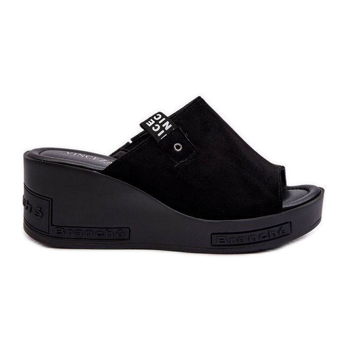 Vinceza Női fekete Vleni Wedge Flip-Flops Vinceza Női fekete Vleni Wedge Flip-Flops