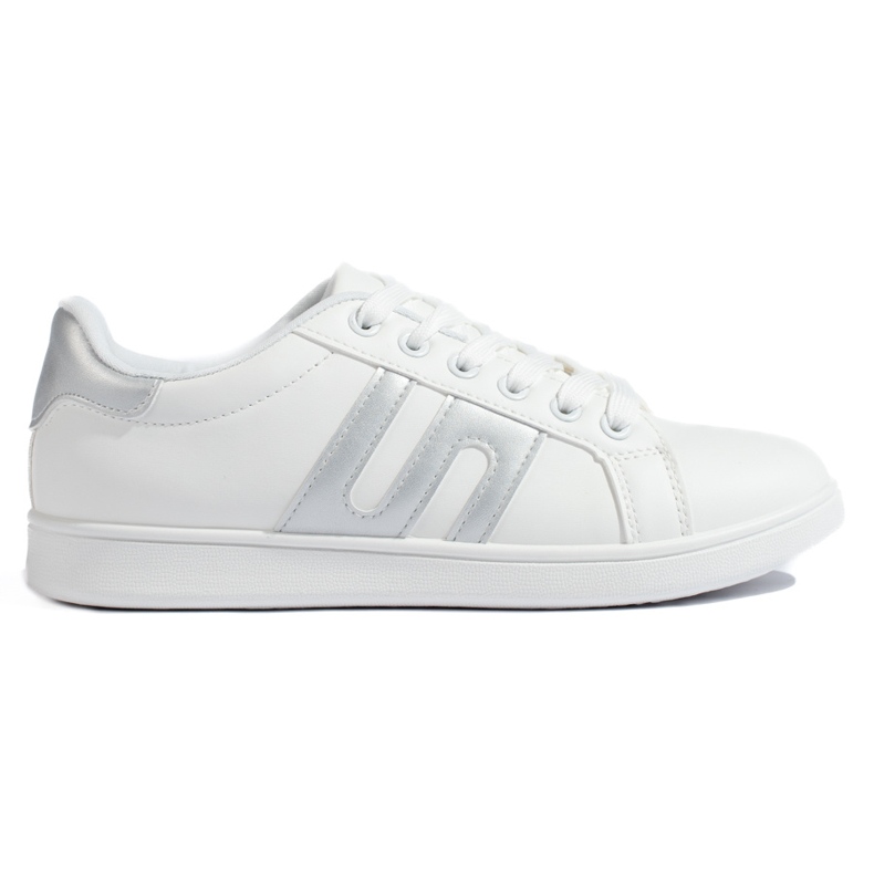 Fehér és ezüst színű női tornacipő