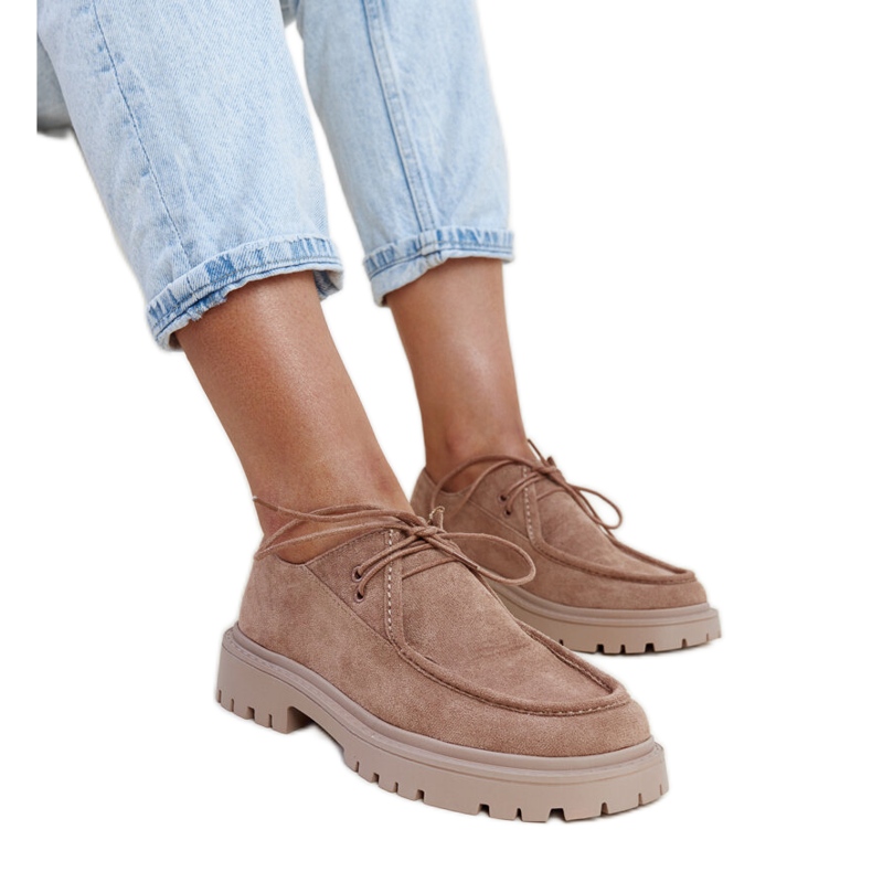 Sötétbézs velúr klasszikus Keiko cipő