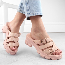 Kényelmes női illatos papucs meztelen sarkú Zaxy NN285044 rózsaszín Kényelmes női illatos papucs meztelen sarkú Zaxy NN285044 rózsaszín