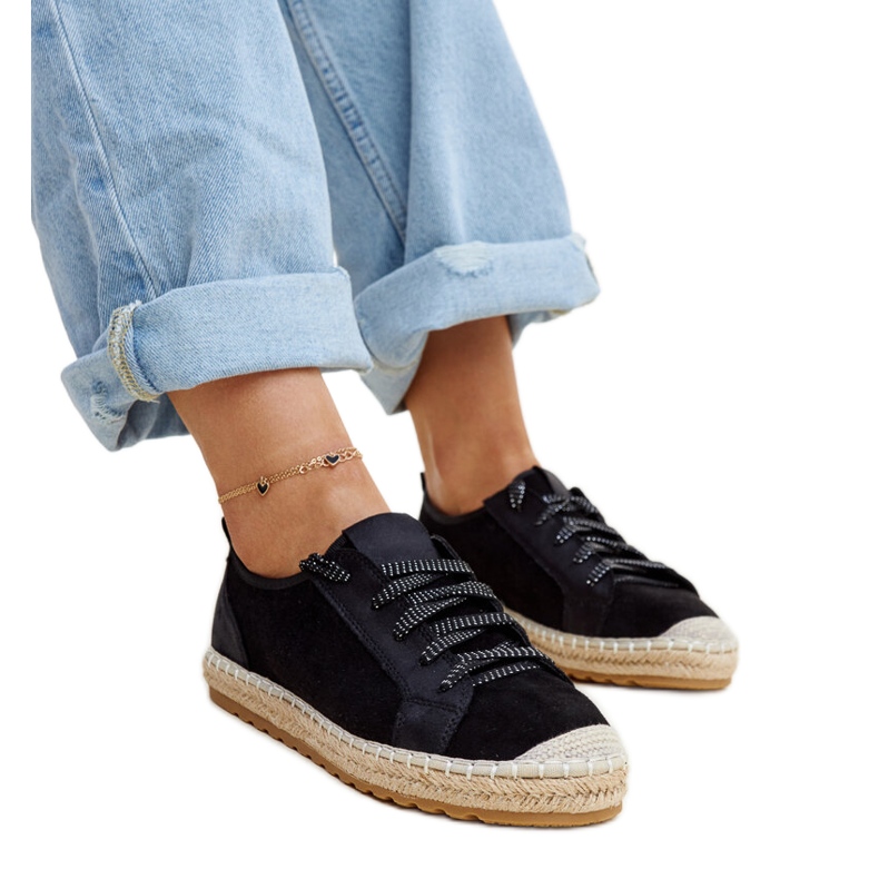 Fekete Naila sport espadrillák