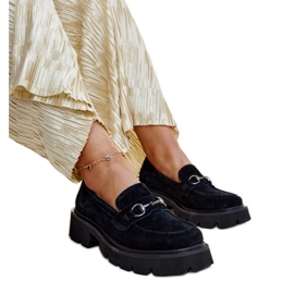 Vinceza fekete bőrcipők