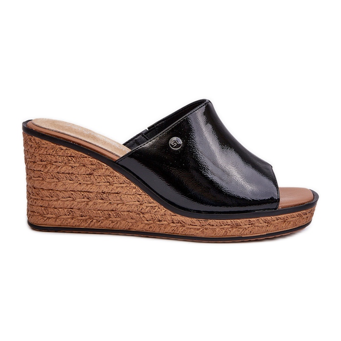 Női Patent Wedge Flip-Flops Sergio Leone KL213 Fekete Női Patent Wedge Flip-Flops Sergio Leone KL213 Fekete