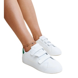 Fehér és zöld Samala tépőzáras tornacipő