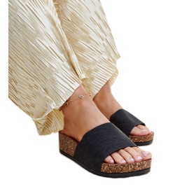 Fekete flip-flop Naifene parafaékkel