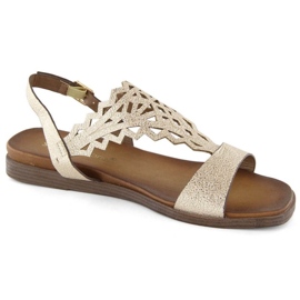 Sergio Leone W SK445 arany áttört lapos szandál aranysárga