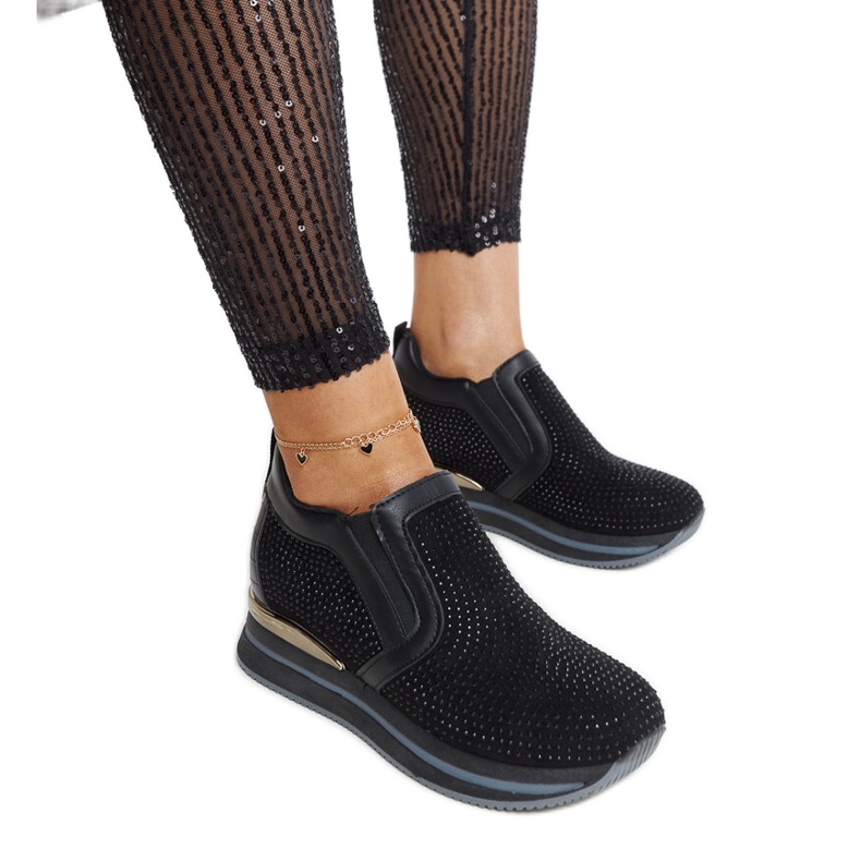 Fekete Cadelaria wedge tornacipő