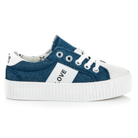 Kylie Gyerek szerelem és béke cipők kék Kylie Gyerek szerelem és béke cipők kék