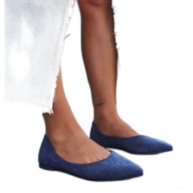 Mays hegyes lábujj balett lapos kék