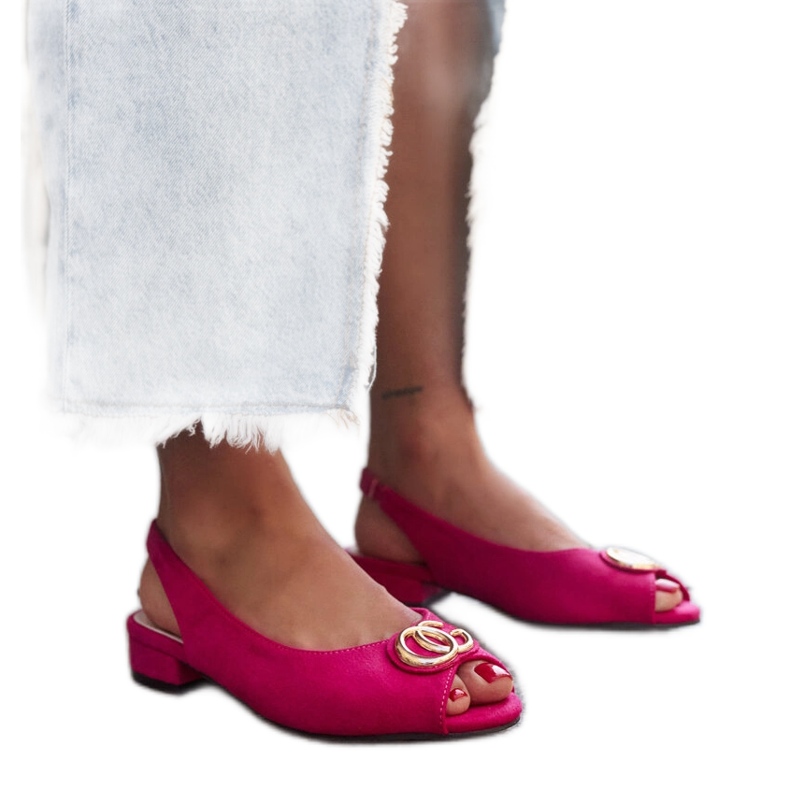 Warda bőr talpbetétes szandál rózsaszín