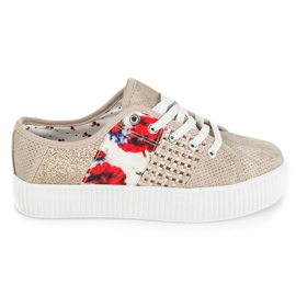 Kylie Női tornacipők a platformon barna