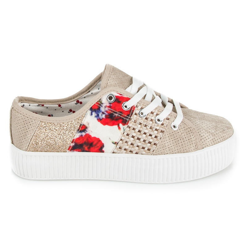 Kylie Női tornacipők a platformon barna