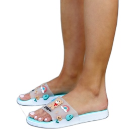 Menta papucs Diaspa gumi felsőrésszel kék Menta papucs Diaspa gumi felsőrésszel kék