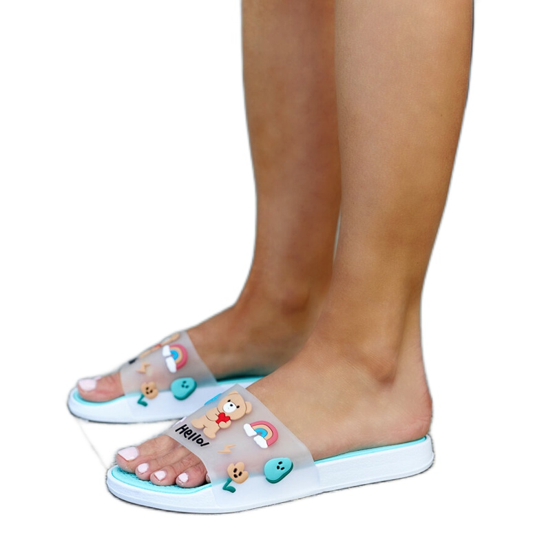 Menta papucs Diaspa gumi felsőrésszel kék