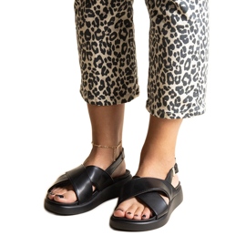 Fekete Burnet platformszandál