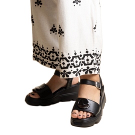 Fekete ékszandál Maddison öko bőrből Fekete ékszandál Maddison öko bőrből