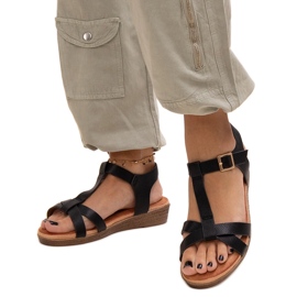 Sherine fekete alacsony ékszandál Sherine fekete alacsony ékszandál