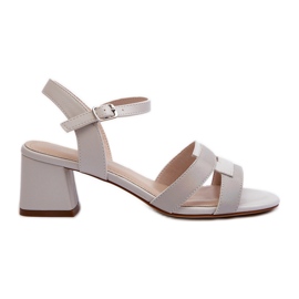 Női magassarkú szandál Eco bőrből Sergio Leone SK894 szürke Női magassarkú szandál Eco bőrből Sergio Leone SK894 szürke
