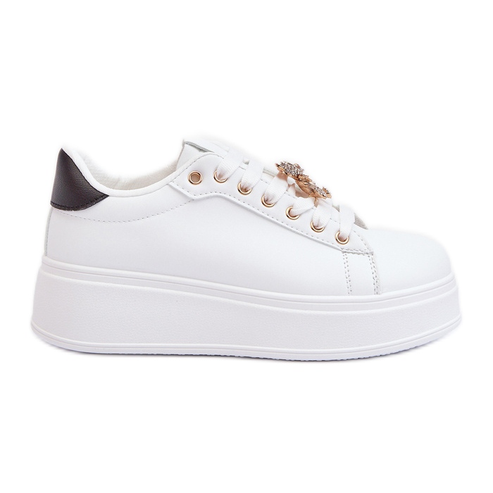 Női tornacipő mackóval, fehér Moanda