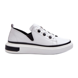 S.Barski Lakkbőr női tornacipő D&amp;A LR535 fehér