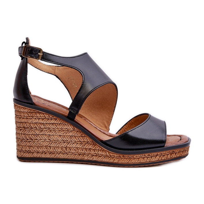 Női bőr szandál Maciejka 06657-01 Fekete